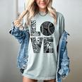 Women's Baseball Softball Baseball Mom LOVE Baseball Women's Comfort Colors T-Shirt Denim Women's Baseball Softball Baseball Mom LOVE Baseball Women's Comfort Colors T-Shirt Denim