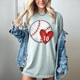 Womens Custom Baseball Mom Number 10 Heart For Mom Mommy Women's Comfort Colors T-Shirt Denim