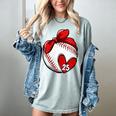 Womens Custom Baseball Mom Number 25 Heart For Mom Mommy Women's Comfort Colors T-Shirt Denim