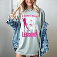 Women's Play Like A Girl Softball Baseball Girls Women's Comfort Colors T-Shirt Denim