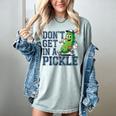 Youth Baseball Catcher Humor Don’t Get In A Pickle Women's Comfort Colors T-Shirt Denim