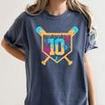 10 Years Old 10th Birthday Baseball Ice Cream Dripping Boys Women's Comfort Colors T-Shirt Moss 10 Years Old 10th Birthday Baseball Ice Cream Dripping Boys Women's Comfort Colors T-Shirt Moss
