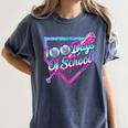 100 Days Of School Baseball 100th Day Ice Cream Boys Kids Women's Comfort Colors T-Shirt Moss