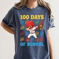100 Days Of School Baseball Bat 100th Day Of School Boys Women's Comfort Colors T-Shirt Moss