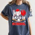 100 Days Of School Baseball Boys Kids Students Women's Comfort Colors T-Shirt Moss 100 Days Of School Baseball Boys Kids Students Women's Comfort Colors T-Shirt Moss