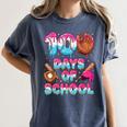 100 Days Of School Baseball Donut Dripping Teacher Boys Kids Women's Comfort Colors T-Shirt Moss 100 Days Of School Baseball Donut Dripping Teacher Boys Kids Women's Comfort Colors T-Shirt Moss