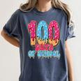 100 Days Of School Baseball Drip 100th Day Of School Women's Comfort Colors T-Shirt Moss