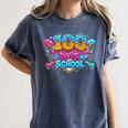 100 Days Of School Baseball Drip Ice Cream Costume Teachers Women's Comfort Colors T-Shirt Moss