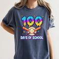100 Days Of School Baseball Ice Cream Drip Kids Boys Teacher Women's Comfort Colors T-Shirt Moss