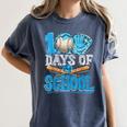 100 Days Of School Baseball Ice Cream Drip Student Kids Boys Women's Comfort Colors T-Shirt Moss