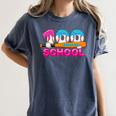 100 Days Of School Baseball Ice Cream Drip For Teacher Kid Women's Comfort Colors T-Shirt Moss