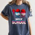 100 Days Of School Dripping Baseball 100th Day Teacher Boy Women's Comfort Colors T-Shirt Moss 100 Days Of School Dripping Baseball 100th Day Teacher Boy Women's Comfort Colors T-Shirt Moss