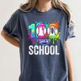 100 Days Of School Dripping Baseball Boys Kids Teacher Women's Comfort Colors T-Shirt Moss