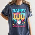 100 Days Of School Kids Baseball Drip 100th Day Of School Women's Comfort Colors T-Shirt Moss 100 Days Of School Kids Baseball Drip 100th Day Of School Women's Comfort Colors T-Shirt Moss