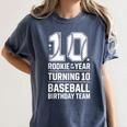 10th Birthday Rookie Of The Year Baseball Double Digit Humor Women's Comfort Colors T-Shirt Moss