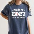 2027 Back To School Baseball 2027 Graduation Class Of 2027 Women's Comfort Colors T-Shirt Moss