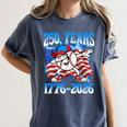 250 Years 1776 2026 250th Baseball American Flag 4th Of July Women's Comfort Colors T-Shirt Moss