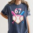 6 7 Baseball Dripping Six Seven Gen Alpha Slang Women's Comfort Colors T-Shirt Moss 6 7 Baseball Dripping Six Seven Gen Alpha Slang Women's Comfort Colors T-Shirt Moss