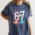 6 7 Baseball Six Seven Meme 67 Hands Kids Men Women Women's Comfort Colors T-Shirt Moss 6 7 Baseball Six Seven Meme 67 Hands Kids Men Women Women's Comfort Colors T-Shirt Moss