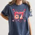 6 7 Melting Number Arrow Baseball Drip Valentine's Day Women's Comfort Colors T-Shirt Moss 6 7 Melting Number Arrow Baseball Drip Valentine's Day Women's Comfort Colors T-Shirt Moss