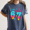 I Was 6 Now I'm 7 67 Birthday Baseball Drip 7 Year Old Women's Comfort Colors T-Shirt Moss I Was 6 Now I'm 7 67 Birthday Baseball Drip 7 Year Old Women's Comfort Colors T-Shirt Moss
