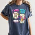 I Was 6 Now I'm 7 Baseball Drip 67 Birthday Boy 7th Birthday Women's Comfort Colors T-Shirt Moss I Was 6 Now I'm 7 Baseball Drip 67 Birthday Boy 7th Birthday Women's Comfort Colors T-Shirt Moss