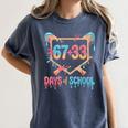 67 33 Days Of School Baseball Drip 100 Days Of School Women's Comfort Colors T-Shirt Moss 67 33 Days Of School Baseball Drip 100 Days Of School Women's Comfort Colors T-Shirt Moss