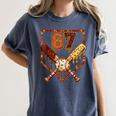 67 Baseball Drip Thanksgiving Six Seven Boys Teens Kids Women's Comfort Colors T-Shirt Moss