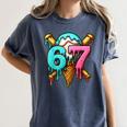 67 Baseball Ice Cream Drip Kids Women's Comfort Colors T-Shirt Moss 67 Baseball Ice Cream Drip Kids Women's Comfort Colors T-Shirt Moss