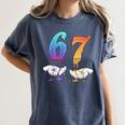 67 Meme Baseball Kids Girls Humor Number 6 7 Women's Comfort Colors T-Shirt Moss 67 Meme Baseball Kids Girls Humor Number 6 7 Women's Comfort Colors T-Shirt Moss