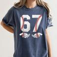 67 Six Seven Number 6 7 Meme Baseball Six Seven For Boys Men Women's Comfort Colors T-Shirt Moss