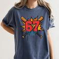 67 Sports Meme – Baseball Bats Number 6 7 Women's Comfort Colors T-Shirt Moss 67 Sports Meme – Baseball Bats Number 6 7 Women's Comfort Colors T-Shirt Moss