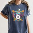 6th Birthday Baseball Drip Number 6 Year Old Birthday Boy Women's Comfort Colors T-Shirt Moss 6th Birthday Baseball Drip Number 6 Year Old Birthday Boy Women's Comfort Colors T-Shirt Moss