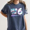 6th Birthday Boy Bro I'm 6 Year Old Baseball Ice Cream Drip Women's Comfort Colors T-Shirt Moss 6th Birthday Boy Bro I'm 6 Year Old Baseball Ice Cream Drip Women's Comfort Colors T-Shirt Moss