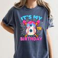 8th Birthday Baseball 8 Year Old Ice Cream Drip Boy Baseball Women's Comfort Colors T-Shirt Moss 8th Birthday Baseball 8 Year Old Ice Cream Drip Boy Baseball Women's Comfort Colors T-Shirt Moss
