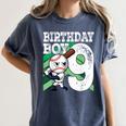 9th Birthday Baseball Birthday Party 9th Birthday Boy Women's Comfort Colors T-Shirt Moss