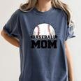 American Flag Patriotic Game Day Baseball Mom Women's Comfort Colors T-Shirt Moss