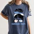 Argentina Baseball Mom Messy Bun Women's Comfort Colors T-Shirt Moss Argentina Baseball Mom Messy Bun Women's Comfort Colors T-Shirt Moss