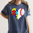Autism Baseball Heart Autism Puzzle Baseball Mom Women's Comfort Colors T-Shirt Moss Autism Baseball Heart Autism Puzzle Baseball Mom Women's Comfort Colors T-Shirt Moss
