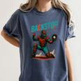 Backstop Catcher Baseball Graphic Women's Comfort Colors T-Shirt Moss Backstop Catcher Baseball Graphic Women's Comfort Colors T-Shirt Moss