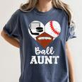 Ball Aunt Heart Football Baseball Hockey Game Day Women's Comfort Colors T-Shirt Moss Ball Aunt Heart Football Baseball Hockey Game Day Women's Comfort Colors T-Shirt Moss