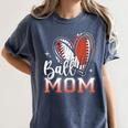 Ball Mom Football Baseball Mom Women's Comfort Colors T-Shirt Moss