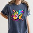 Banana Baseball 67 Ice Cream Drip Meme Women's Comfort Colors T-Shirt Moss