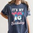 Baseball 10 Year Old Ice Cream Drip 10th Birthday Boys Women's Comfort Colors T-Shirt Moss