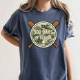 Baseball 100th Day Of School Camouflage Women's Comfort Colors T-Shirt Moss Baseball 100th Day Of School Camouflage Women's Comfort Colors T-Shirt Moss
