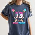 Baseball 13 Year Ice Cream Drip 13th Bday Official Teenager Women's Comfort Colors T-Shirt Moss Baseball 13 Year Ice Cream Drip 13th Bday Official Teenager Women's Comfort Colors T-Shirt Moss