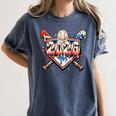 Baseball 2026 Ice Cream Drip Bats For Boys Birthday Graphic Women's Comfort Colors T-Shirt Moss Baseball 2026 Ice Cream Drip Bats For Boys Birthday Graphic Women's Comfort Colors T-Shirt Moss