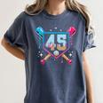 Baseball 45 Year Old Ice Cream Drip 45th Birthday Number 45 Women's Comfort Colors T-Shirt Moss Baseball 45 Year Old Ice Cream Drip 45th Birthday Number 45 Women's Comfort Colors T-Shirt Moss