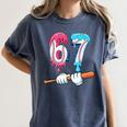 Baseball 67 Ice Cream Drip Six Seven Boys Women's Comfort Colors T-Shirt Moss Baseball 67 Ice Cream Drip Six Seven Boys Women's Comfort Colors T-Shirt Moss