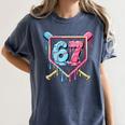 Baseball 67 Ice Cream Drip Six Seven Meme Boy Girl Kid Women's Comfort Colors T-Shirt Moss